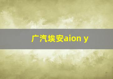 广汽埃安aion y